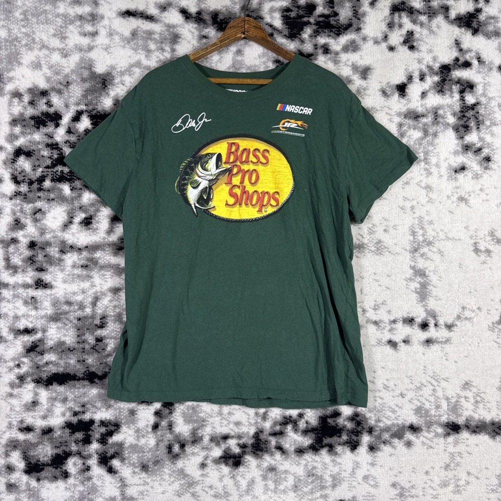 Nascar Bass Pro Shop‎ Shirt Mens Extra Large Green Short Sleeve Y2k Street